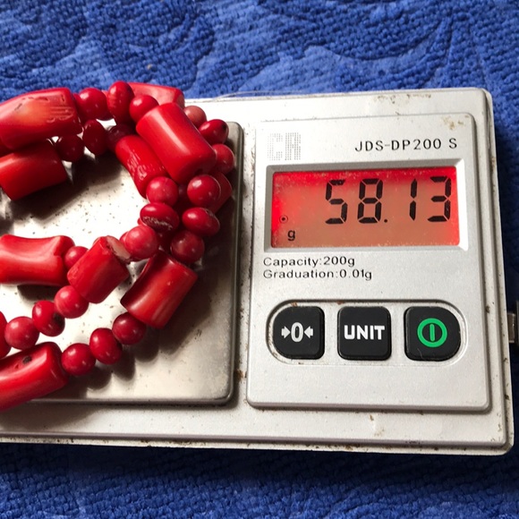 Natural coral necklace 20”